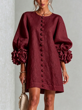 Rosalie - Knopfverschluss Mini-Kleid