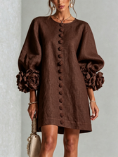 Rosalie - Knopfverschluss Mini-Kleid