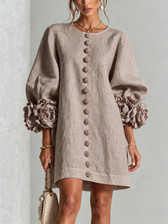 Rosalie - Knopfverschluss Mini-Kleid
