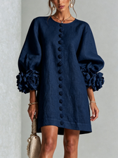 Rosalie - Knopfverschluss Mini-Kleid