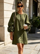 Rosalie - Knopfverschluss Mini-Kleid