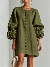 Rosalie - Knopfverschluss Mini-Kleid