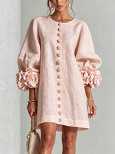Rosalie - Knopfverschluss Mini-Kleid