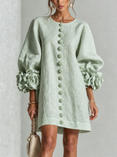 Rosalie - Knopfverschluss Mini-Kleid