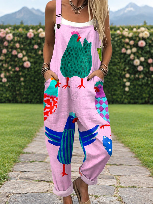 Jumpsuit mit sonnigem Hühnerhof
