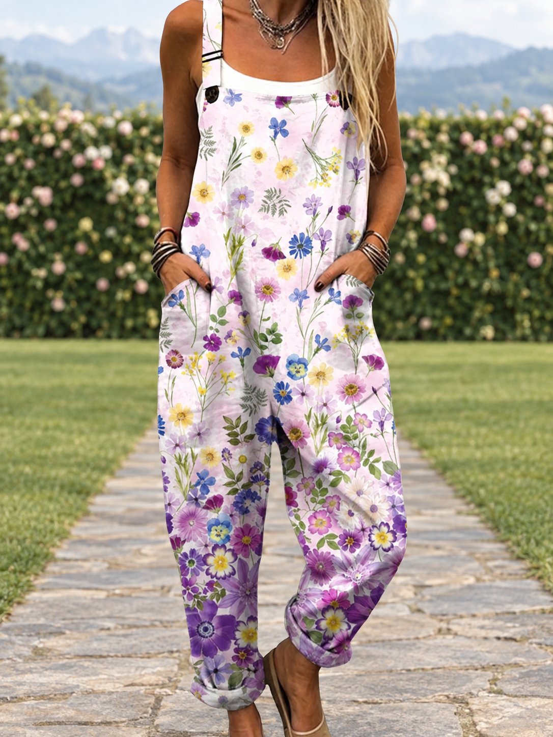 Fiora | Jumpsuit mit Wiesenblumen