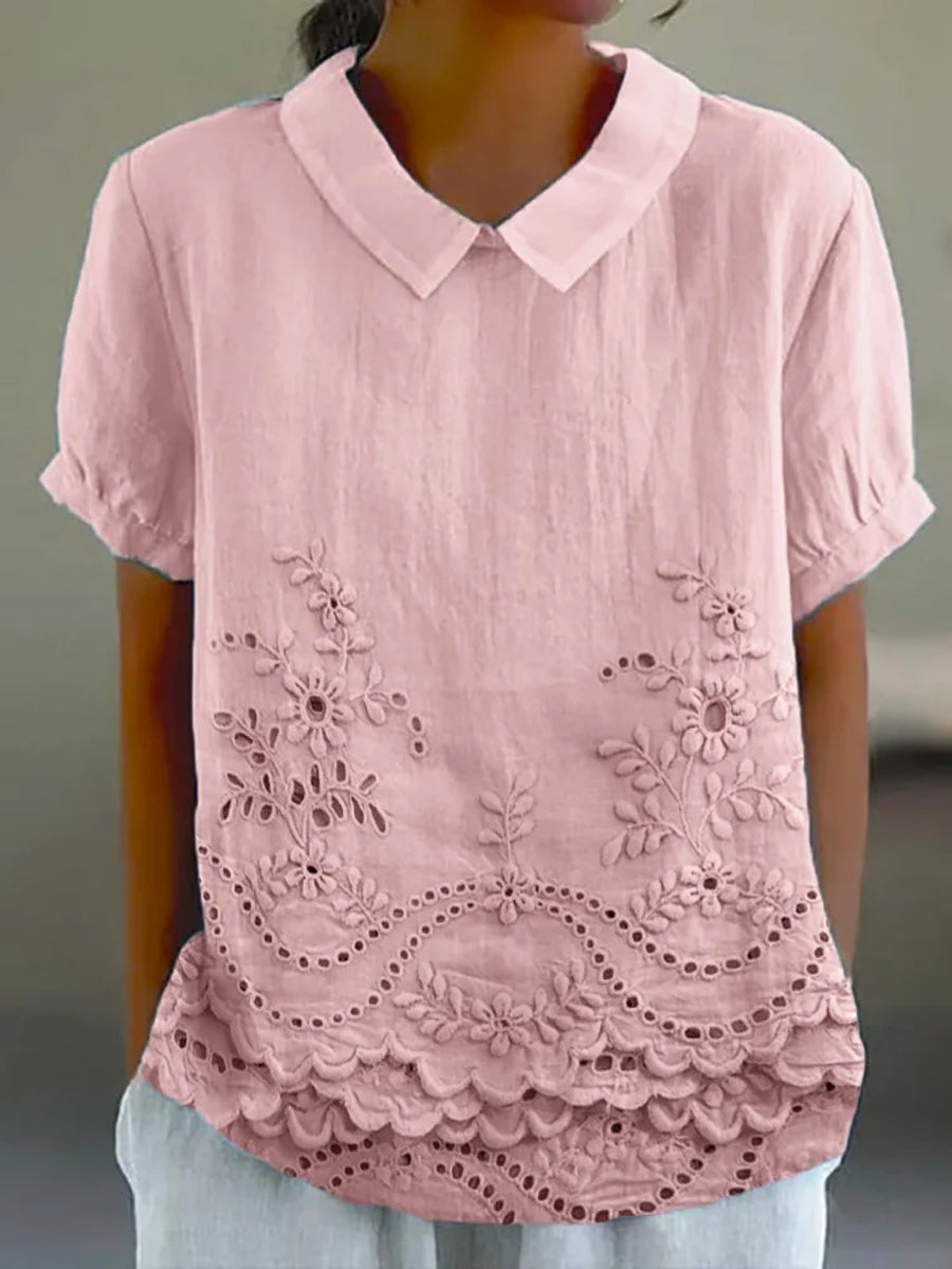 Lily | Blumenbestickte Bluse