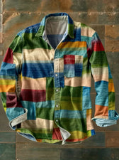 Zavian - Künstlerisches Patchwork-Hemd