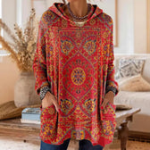 Alice™ Retro Ethnic Print Kapuzen-Tunika