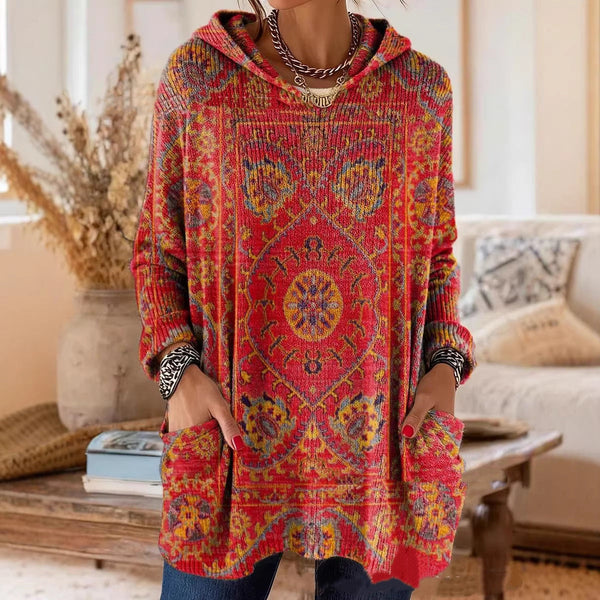 Alice™ Retro Ethnic Print Kapuzen-Tunika