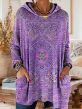 Alice™ Retro Ethnic Print Kapuzen-Tunika
