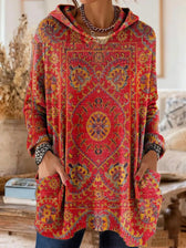 Alice™ Retro Ethnic Print Kapuzen-Tunika