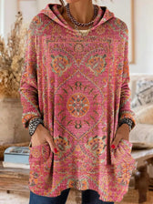 Alice™ Retro Ethnic Print Kapuzen-Tunika