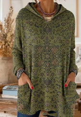 Alice™ Retro Ethnic Print Kapuzen-Tunika