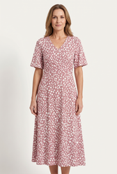 Romy | Midi-Kleid mit Bauchbedeckung