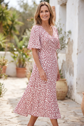 Romy | Midi-Kleid mit Bauchbedeckung