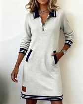 JULI | KLEID MIT LANGEN ÄRMELN