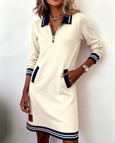 JULI | KLEID MIT LANGEN ÄRMELN