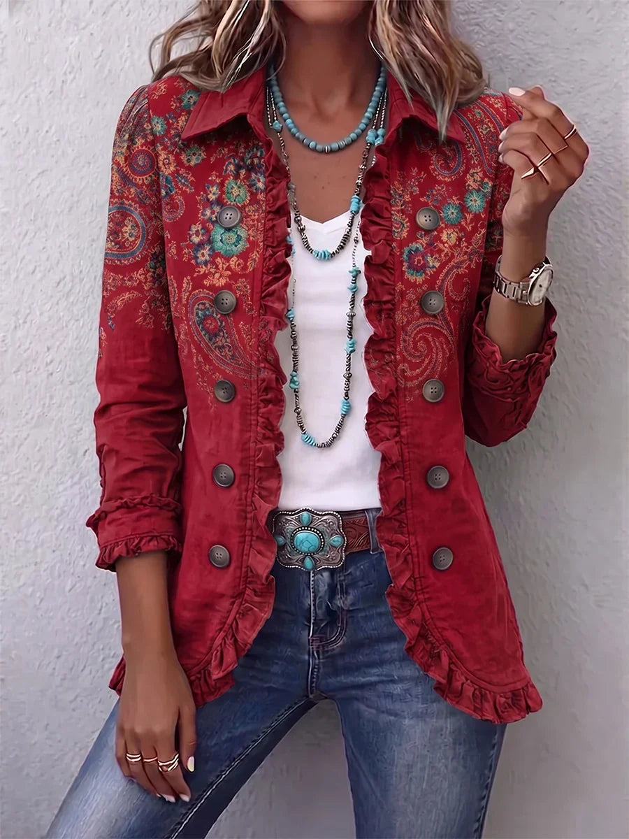 Fayrene™ | Bohemian Paisley Rüschensakko