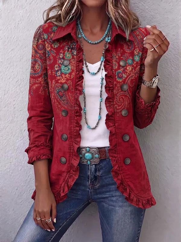 Fayrene™ | Bohemian Paisley Rüschensakko