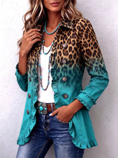 Elspeth™ | Leopard-Ombre-Rüschensakko