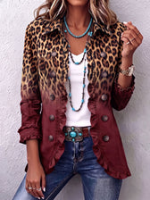 Elspeth™ | Leopard-Ombre-Rüschensakko