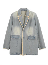 Dionne™ | Vintage-Style Übergrosser Blazer mit Rohkantenschnitt