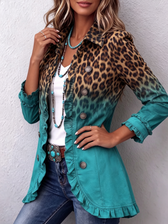 Elspeth™ | Leopard-Ombre-Rüschensakko