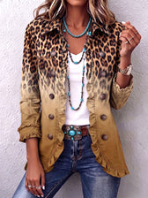 Elspeth™ | Leopard-Ombre-Rüschensakko