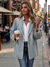 Dionne™ | Vintage-Style Übergrosser Blazer mit Rohkantenschnitt
