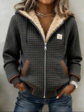 Silvana™ | Sherpa-gefütterte gesteppte Kapuzenjacke mit Reissverschluss