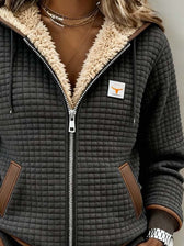 Silvana™ | Sherpa-gefütterte gesteppte Kapuzenjacke mit Reissverschluss