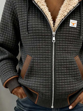 Silvana™ | Sherpa-gefütterte gesteppte Kapuzenjacke mit Reissverschluss
